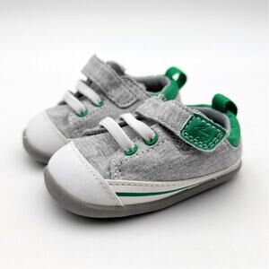 See Kai Run Stevie Mini First Walker Shoes Kids' Gray Jersey Size US4 EU19